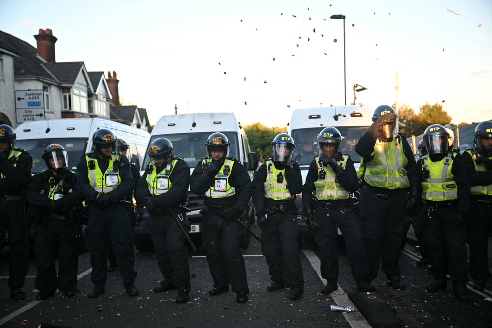 Southampton Itchen MP Darren Paffey said anyone out to cause disorder should stay away, and people in Southampton 'will not welcome so-called patriots flocking to our city to whip up fear and division' (AFP/Getty)