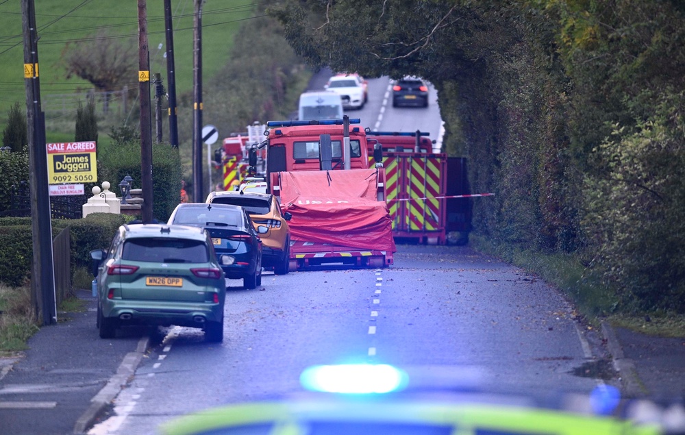 Ballygowan Road remains closed (Mark Marlow/PA Wire)