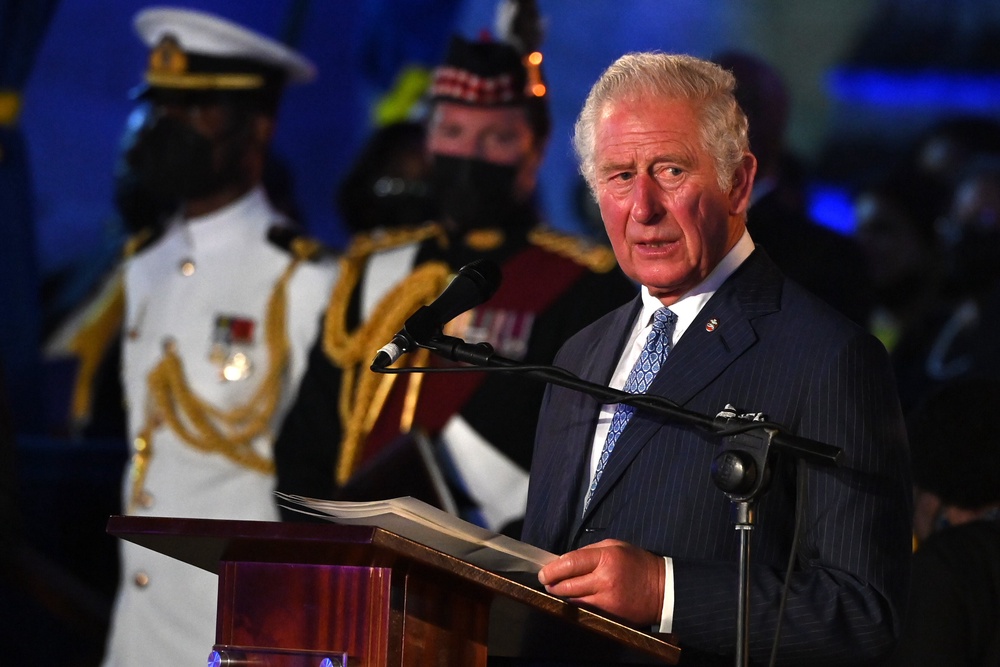 The Prince of Wales speaking at the ceremony making Barbados a republic, where he addressed the issue of slavery (Jeff J Mitchell/PA) (PA Archive)