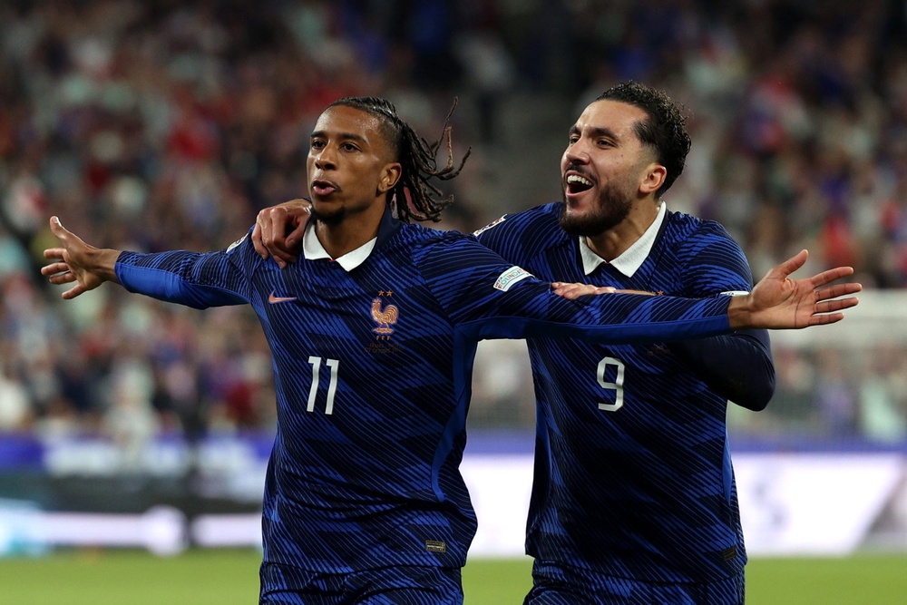 Olise, left, opened the scoring (Pauline Figuet/Getty Images)