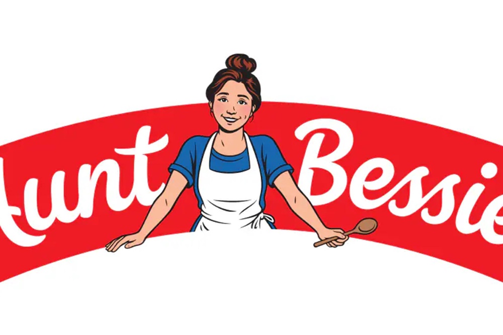 The branding features a younger ‘open-armed Aunt Bessie’ (Aunt Bessie’s)