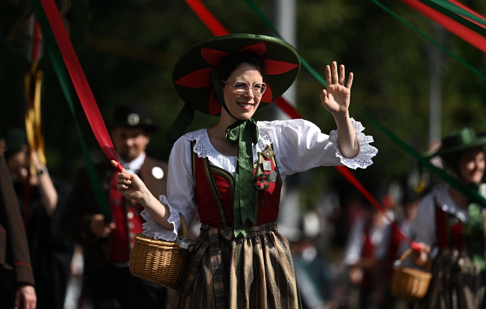 Women dressed in traditional clothing have had their images digitally altered (AFP/Getty)