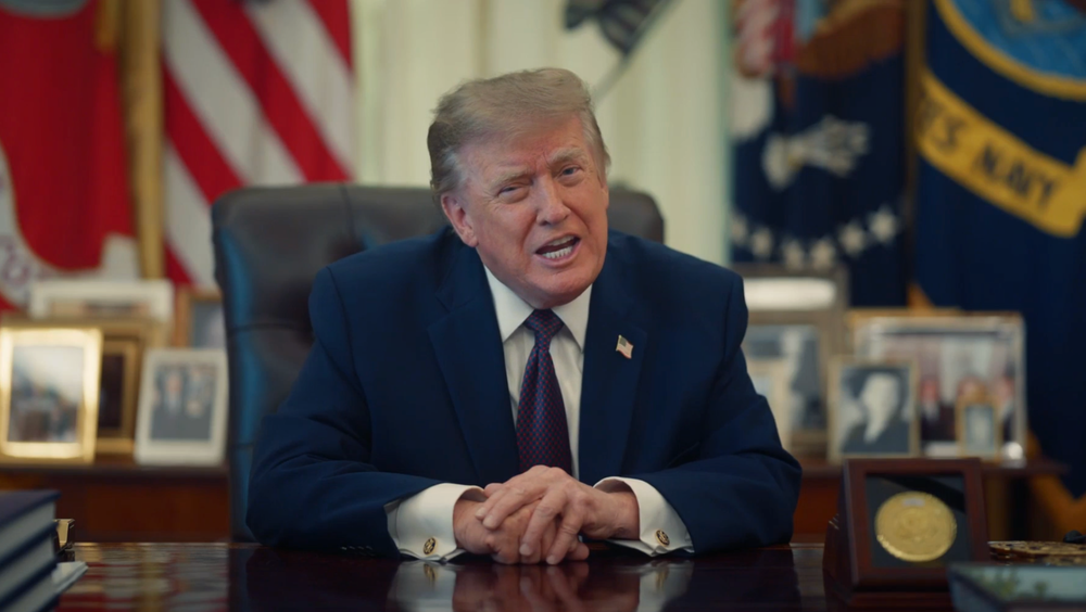 ‘Only Republicans can do it, and Democrats can't, because we're taking in massive amounts of money through tariffs and tremendous economic success,’ Trump said in the video (Donald Trump/Truth Social)