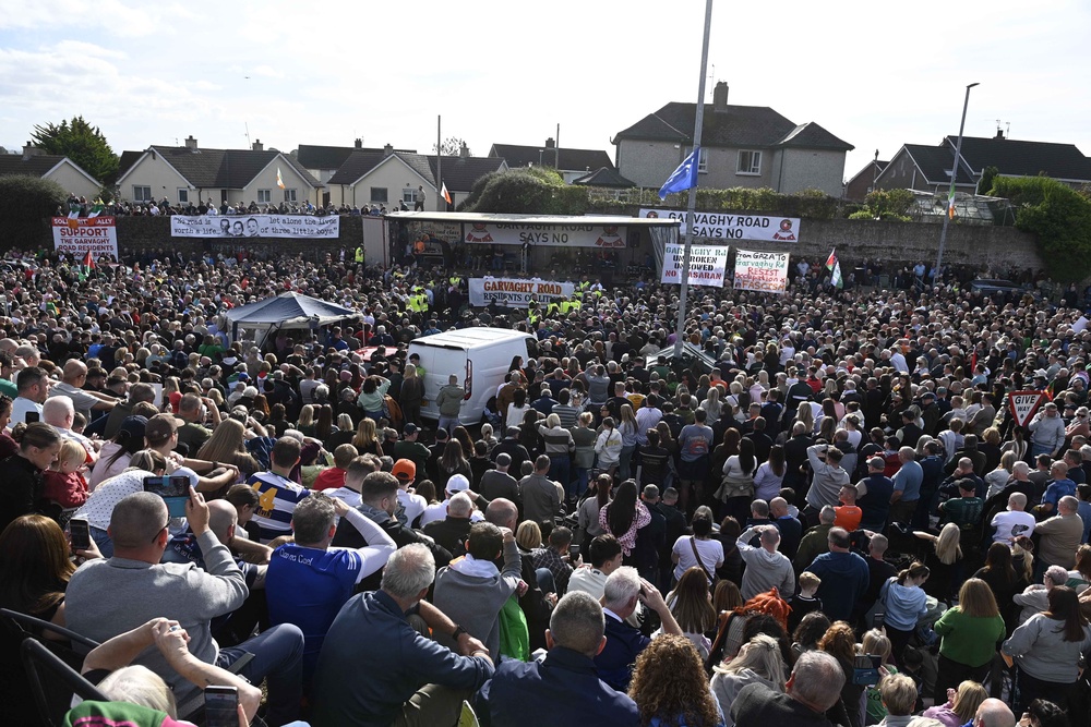 People attend a community event in support of the Garvaghy Road residents (Mark Marlow/PA) (PA Wire)