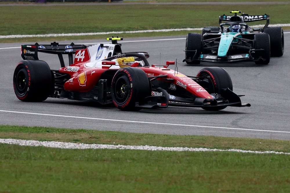 Hamilton recovered to finish third (Reuters)