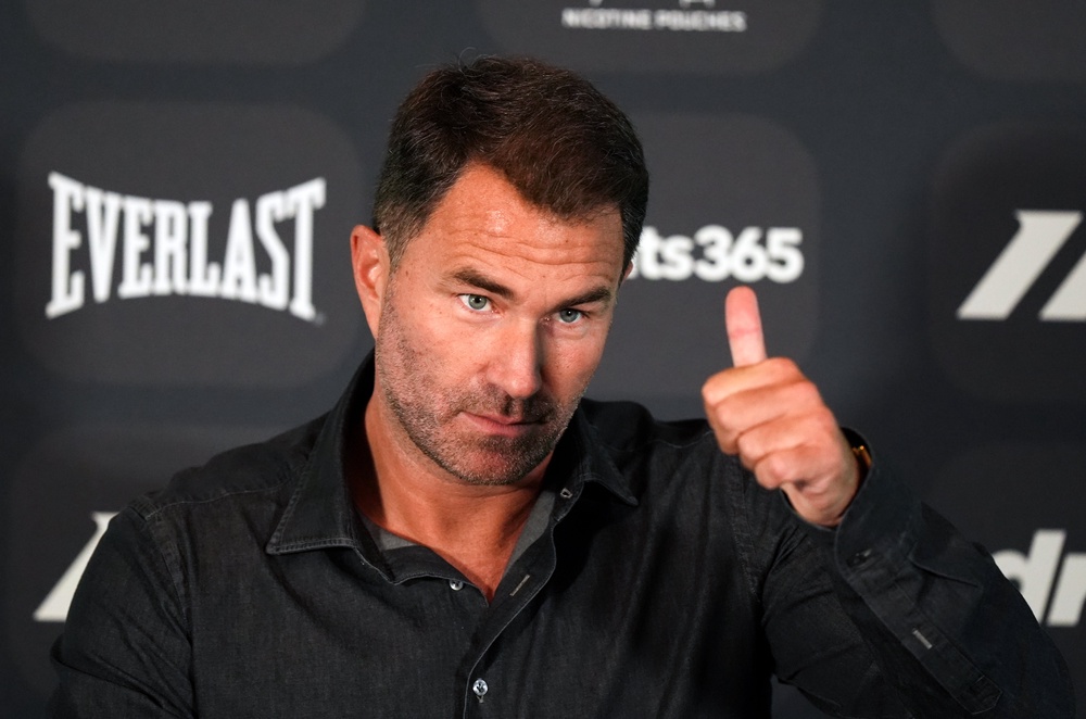 Hearn criticised White for missing the launch press conference in London last week (PA)