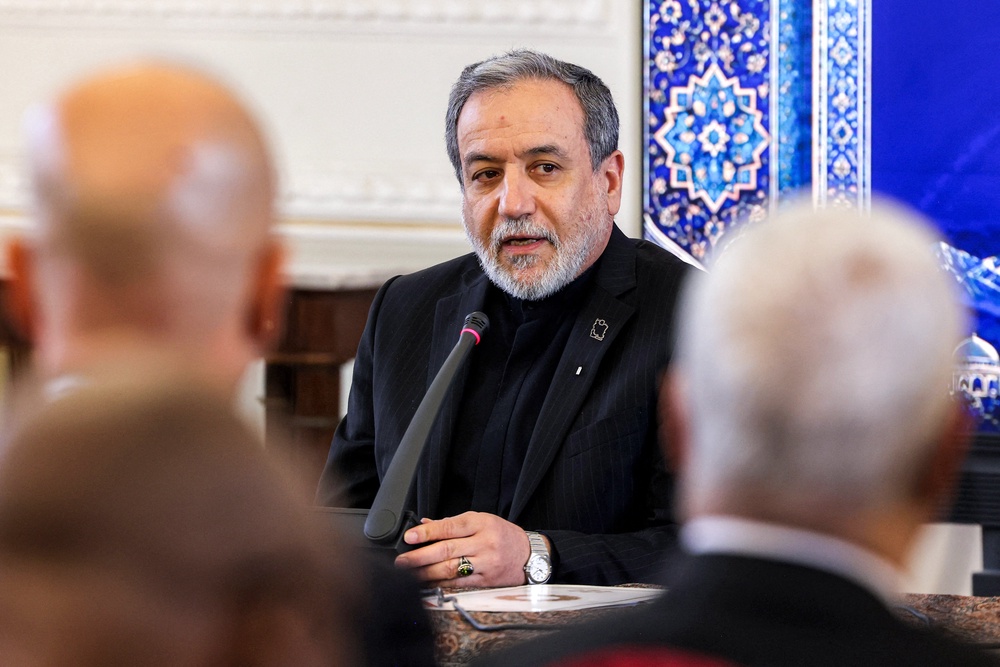 Iran's Foreign Minister Abbas Araghchi speaks during a briefing with foreign ambassadors and diplomats in Tehran on October 4, 2026. (AFP/Getty)