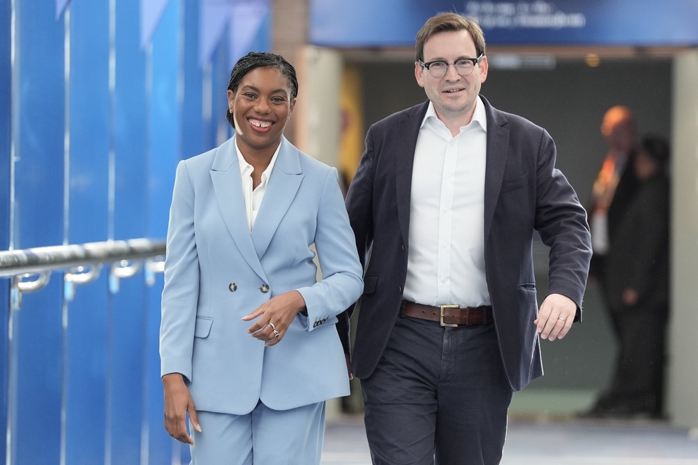 Conservative Party leader Kemi Badenoch and her husband Hamish arrive at the Conservative Party conference (Stefan Rousseau/PA) (PA Wire)