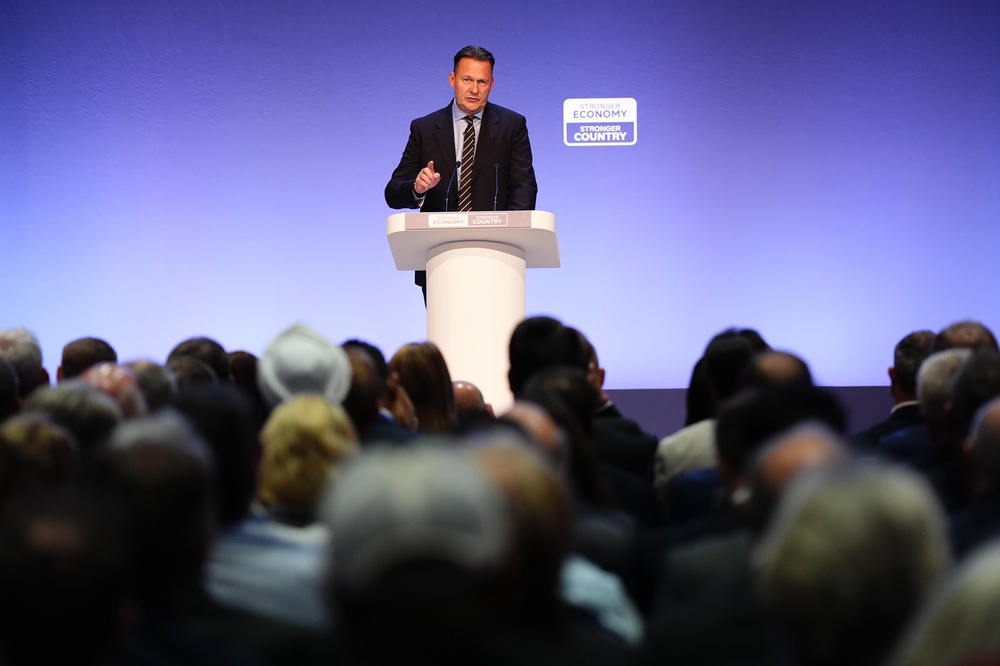 Russell Findlay spoke in Birmingham on Sunday (Jacob King/PA) (PA Wire)