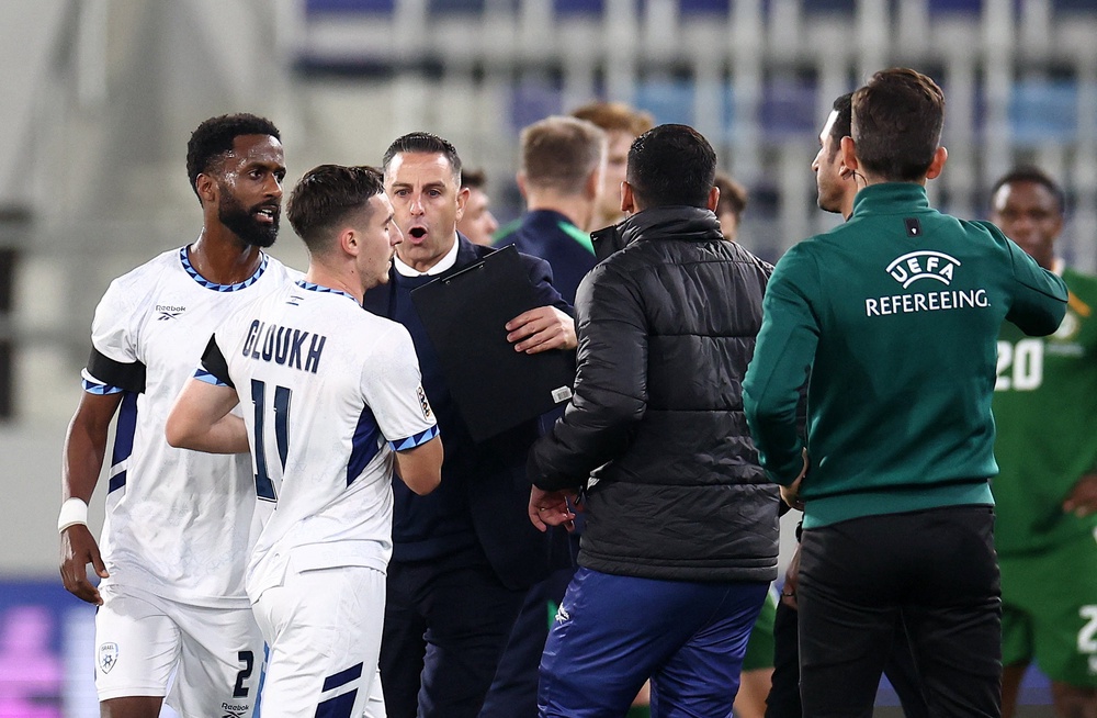 A member of Ireland’s coaching staff was allegedly spat at by an Israeli player (Reuters)