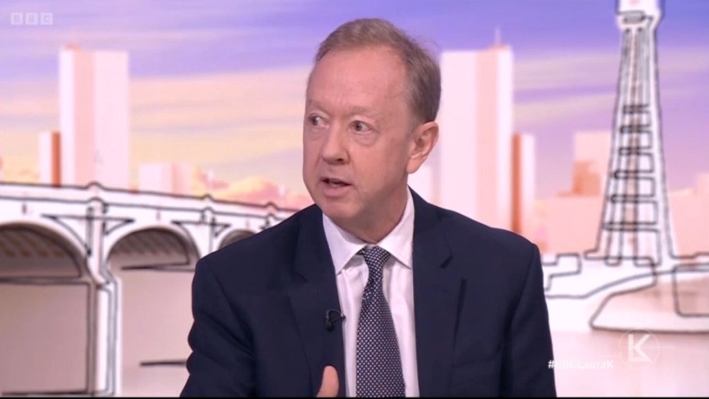 The Independent’s editor-in-chief Geordie Greig on Sunday with Laura Kuenssberg (BBC)