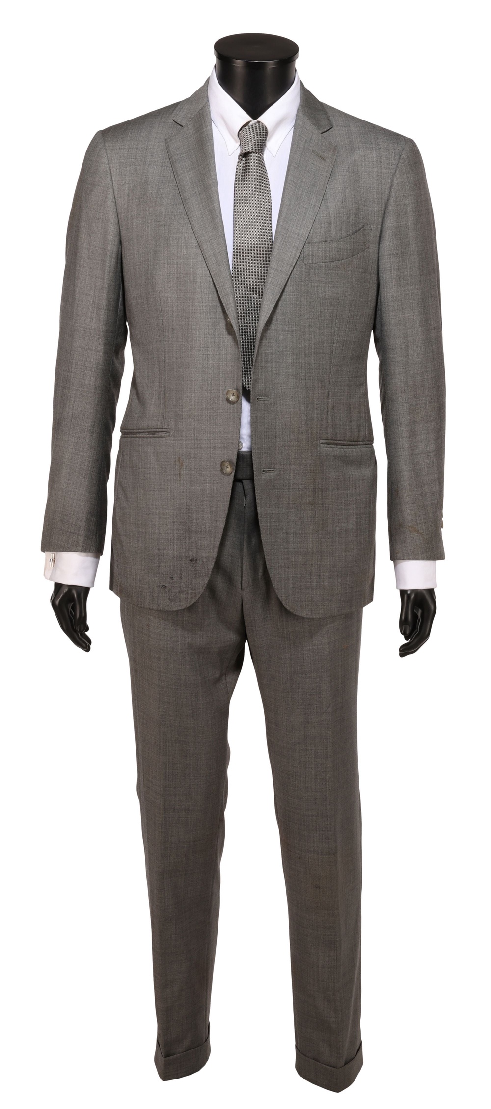 The Tom Ford suit worn by Daniel Craig during the opening sequence of the film Skyfall which is estimated to sell for between £20,000 to £40,000 (Propstore/PA Wire)