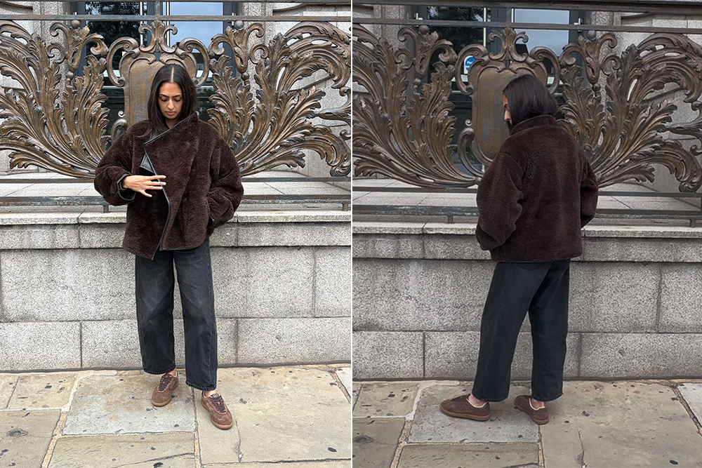 The faux leather lining adds contrast to this Asos jacket (Sabrina Sahota/The Independent)