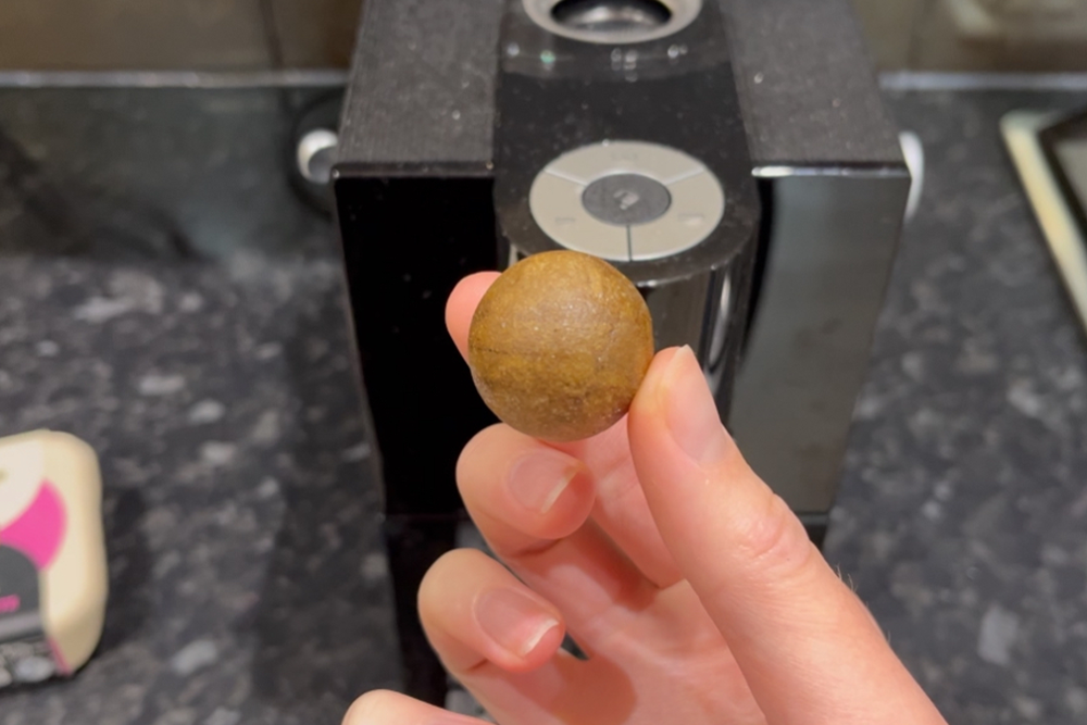 The coffee balls come in a range of strengths (Alice Reynolds/The Independent)