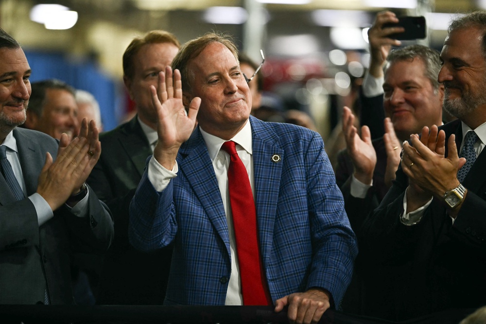 Trump said last week that he was 'worried about Texas', where Ken Paxton is trailing James Talarico in Senate race polling (AFP/Getty)