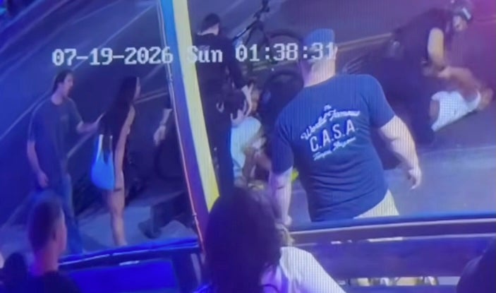 Eryn Bonner, a 21-year-old cheerleader at Arizona State University, was shoved to the ground by a police officer in Tempe and then arrested during an incidnet in July captured on video (Tempe Police Department)