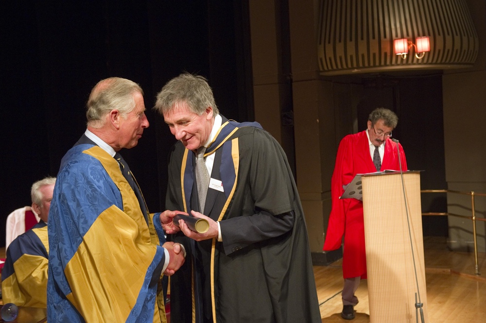 George Fenton with the then-Prince of Wales at the Royal College of Music’s annual awards in 2011 (PA) (PA Archive)