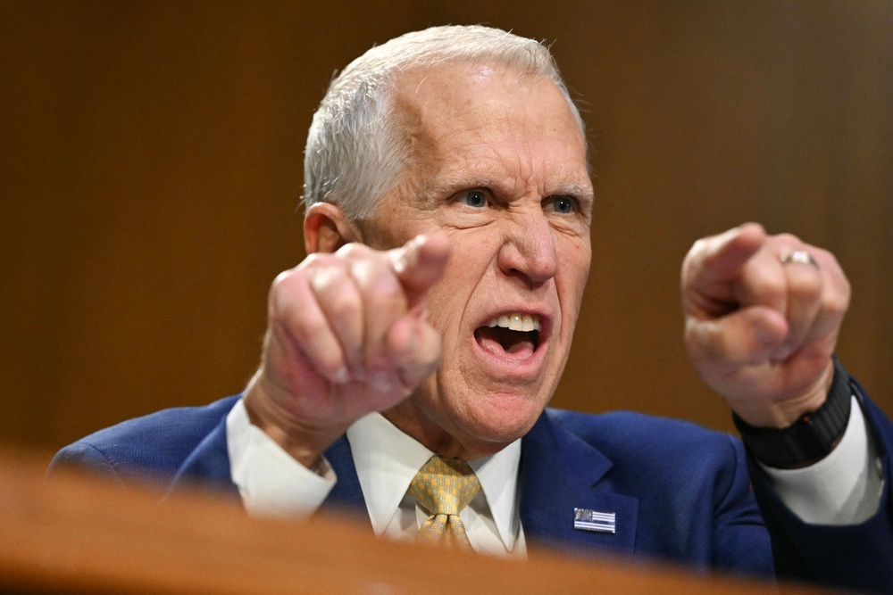 Tillis, one of Trump’s most outspoken Republican critics, is leaving office in January 2027 and is currently promoting his book, which includes private texts he exchanged with the president (AFP/Getty)