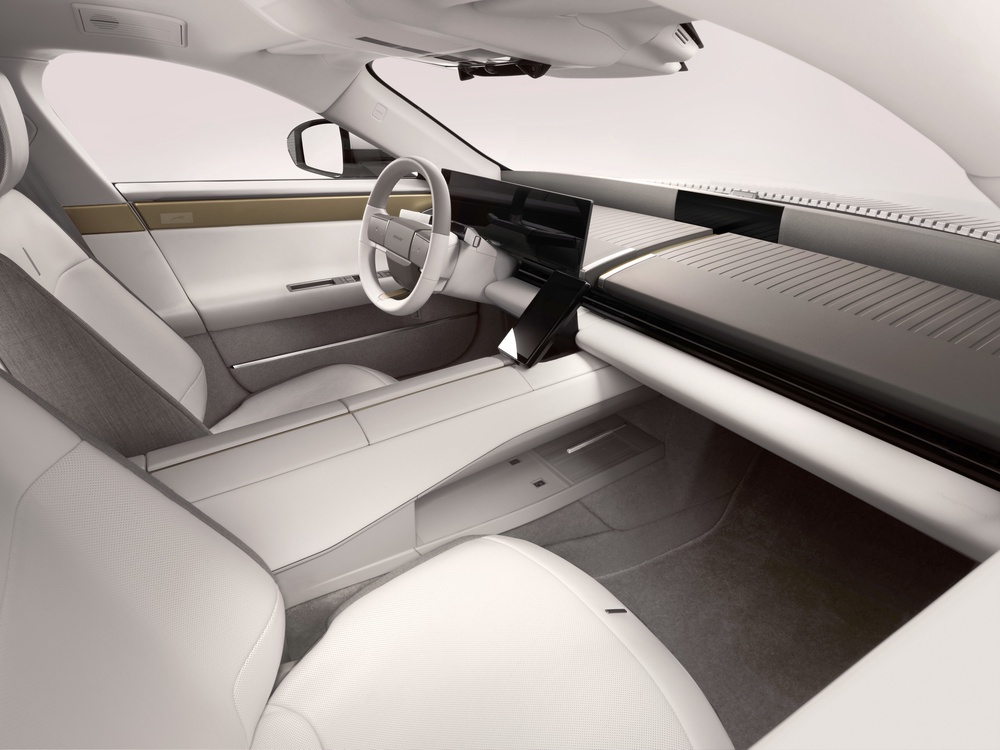 The interior of the Jaguar Type 01 is almost as striking as the exterior with no buttons, just touchscreens (Jaguar)