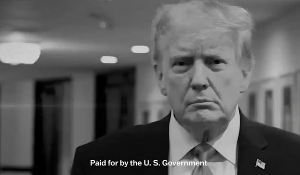 Taxpayer-funded ads featuring Trump, military imagery and glowing praise are airing nationwide ahead of the midterms, including one that claims ‘God made Trump’ (White House)
