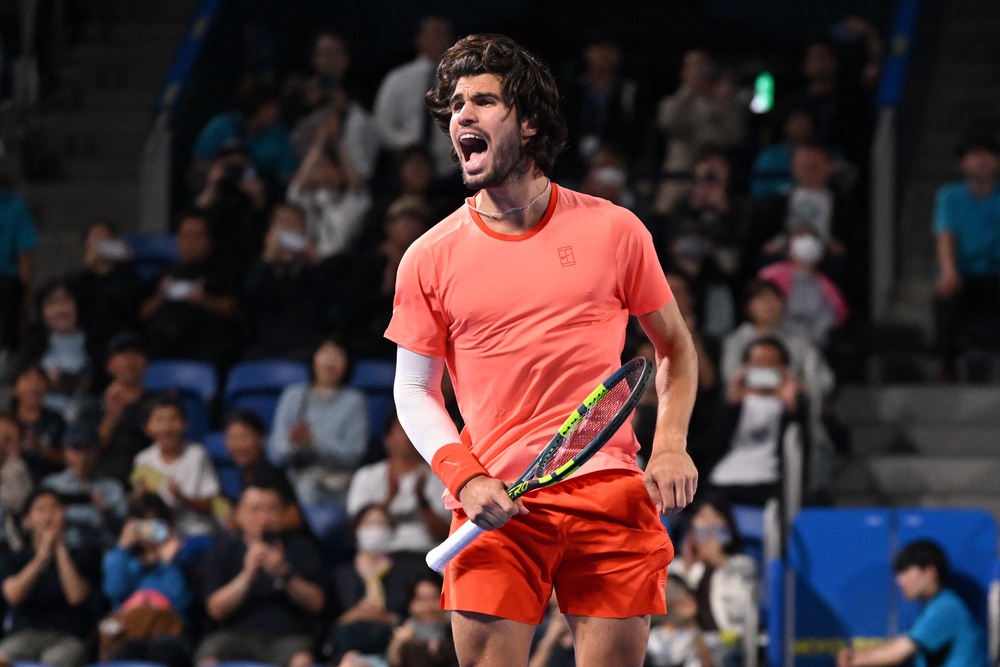 Alcaraz produced some of his best tennis in Tuesday's final (Getty)