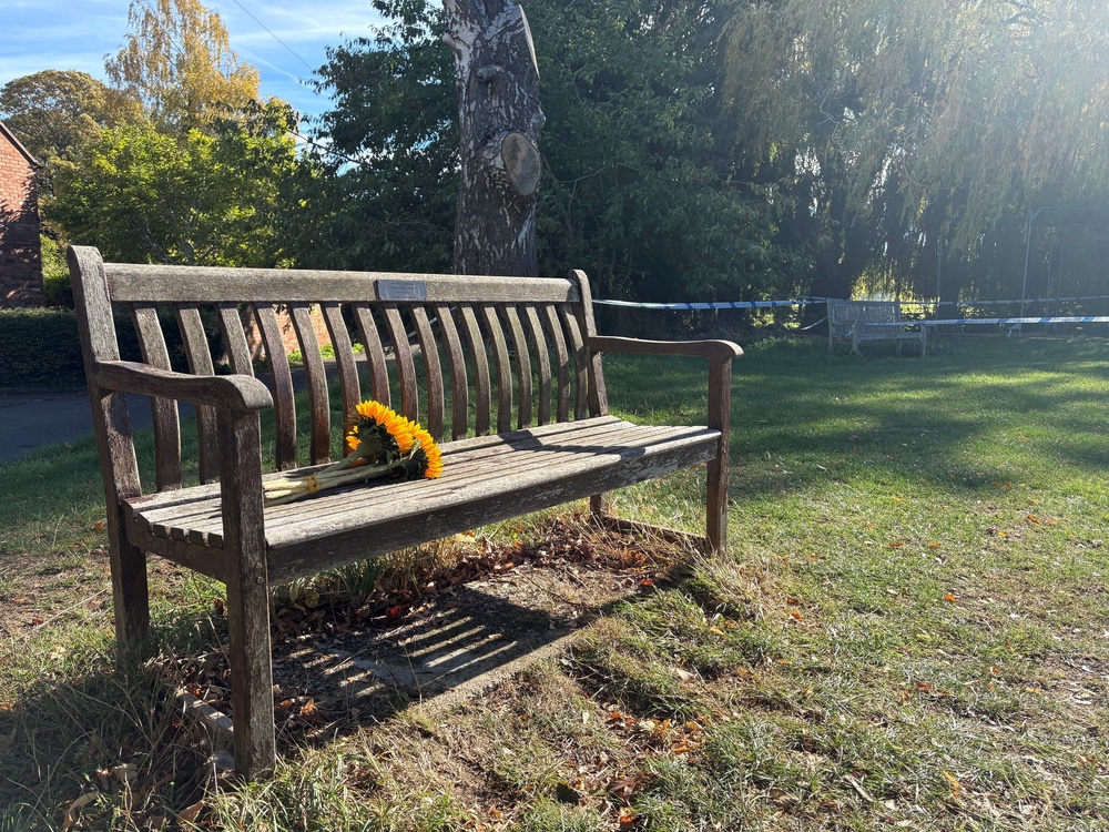Floral tributes left for the girl (PA)