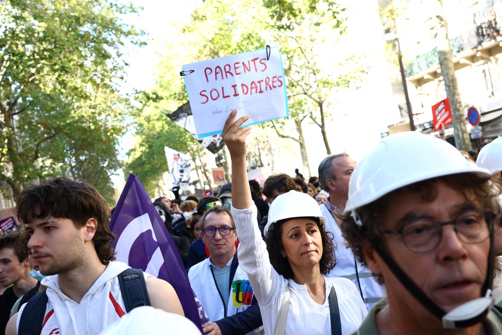 France school protests (Reuters)