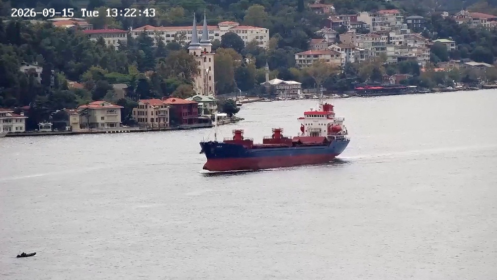 Image from: Ukraine-Russia war latest: Huge fire off coast of Russian resort city after strike on oil tanker