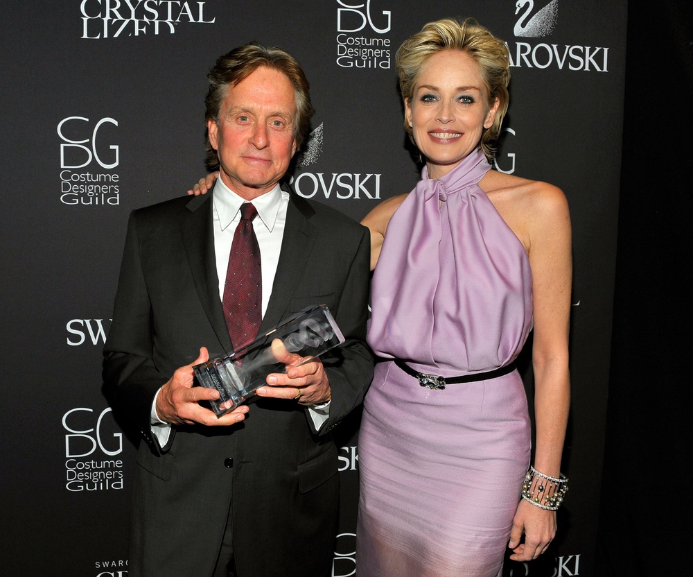 Michael Douglas and Sharon Stone co-starred in 'Basic Instinct' (Getty)