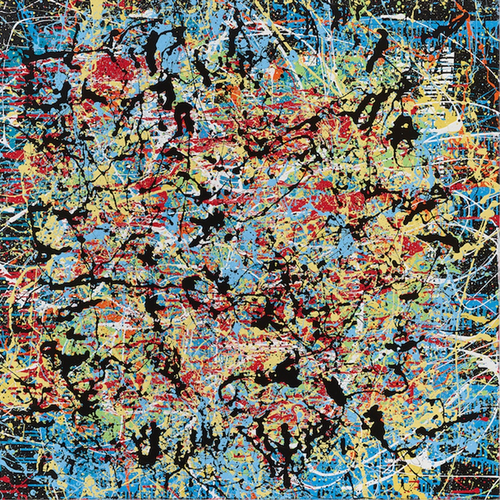 The painting Dab 2 2020, which was created by Ed Sheeran and sold as part of a charity auction, inspired Gina Long to become an artist herself (Made In Suffolk Legacy Auction/PA) (PA Media)