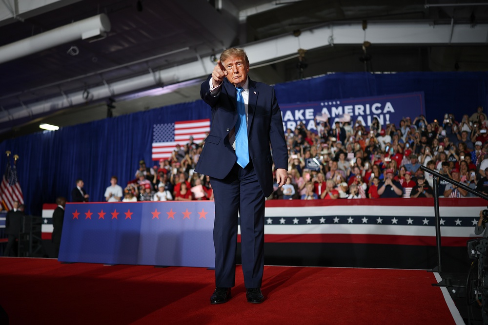 Trump has projected confidence about the upcoming midterms, predicting that Republicans will do ‘well’ and dismissing negative polls as ‘fake’ (Getty)