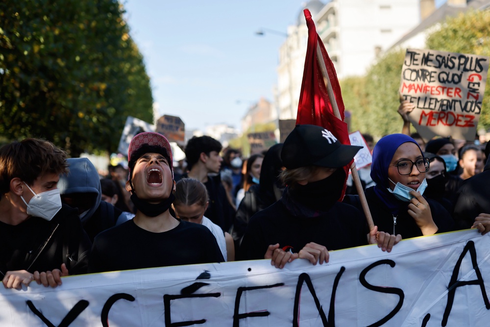 France school protests (AP)