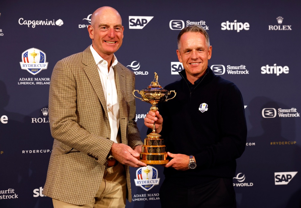 Furyk (left) and Donald (right) will go head to head at Adare Manor (PA)