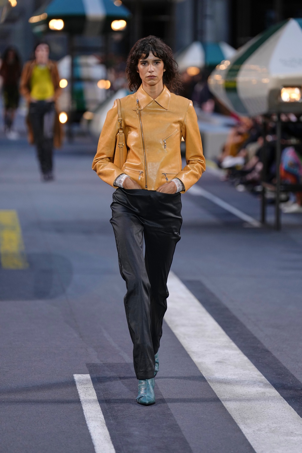 Biker jackets rooted the collection to the set (Aurelien Morissard/AP) (AP)