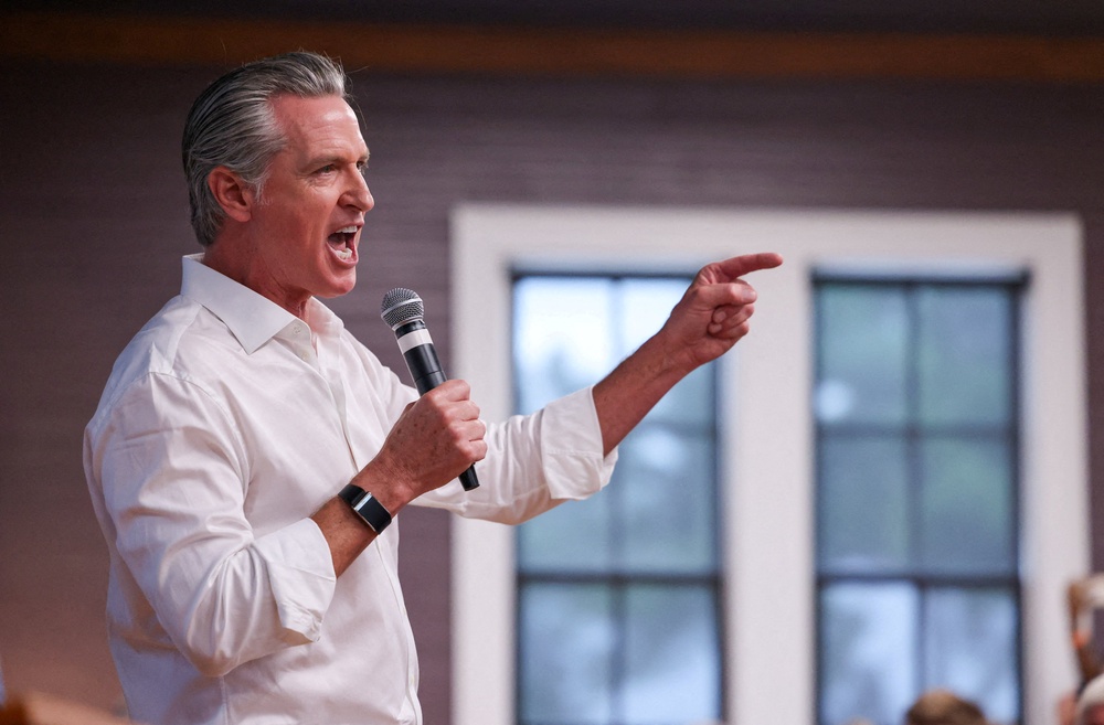 California Governor Gavin Newsom has branded President Trump as 'mentally ill' and has called for the invocation of the 25th Amendment (Reuters)