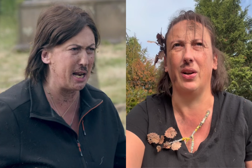 Miranda Hart’s unfortunate moustache moment in last week’s episode (BBC/Miranda Hart/Instagram)