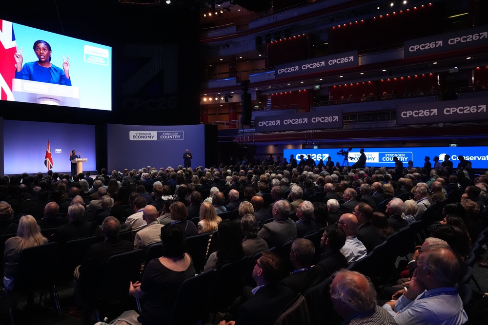 Conservative Party leader, Kemi Badenoch speaking during the Conservative Party conference at the International Convention Centre, Birmingham (Jacob King/PA) (PA Wire)