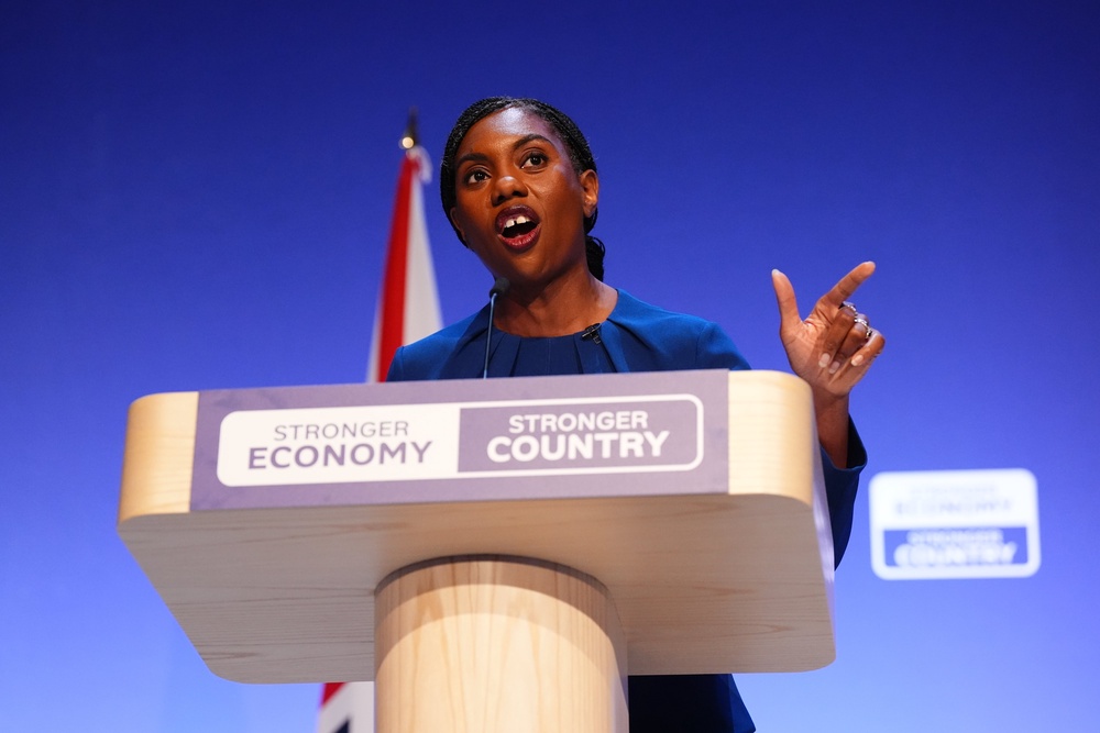 Conservative Party leader, Kemi Badenoch speaking during the Conservative Party conference at the International Convention Centre, Birmingham (Jacob King/PA) (PA Wire)