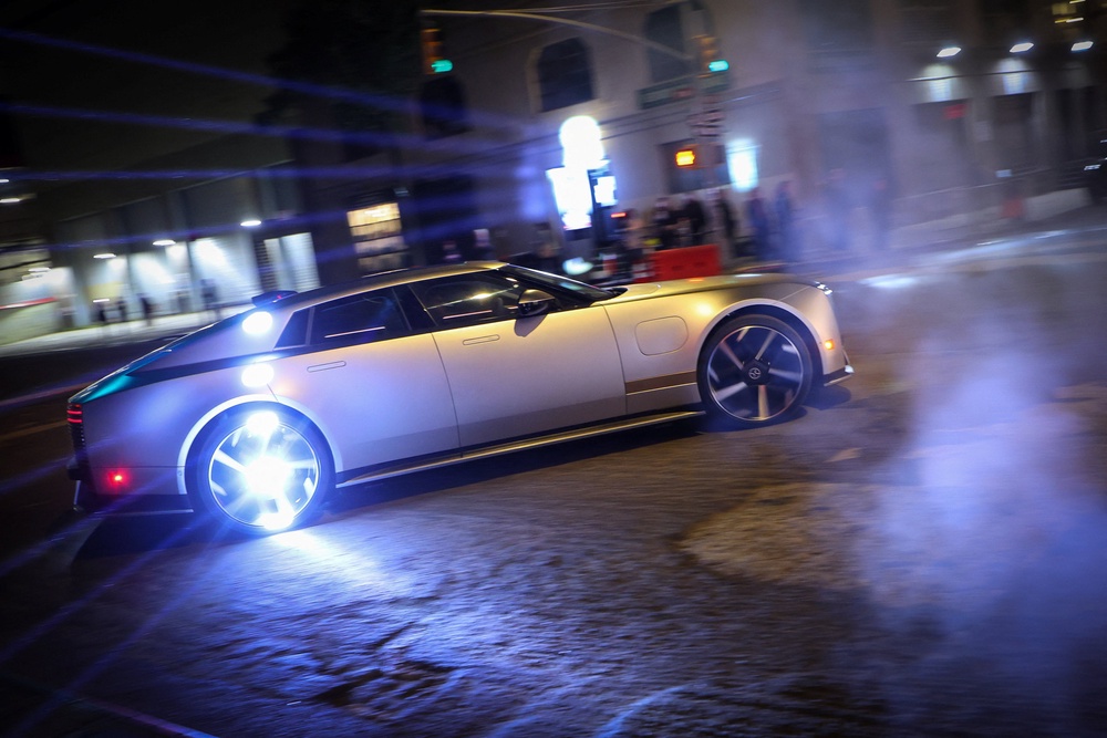 The new Jaguar Type 01 was filmed on the streets of New York City for the launch event (Reuters)