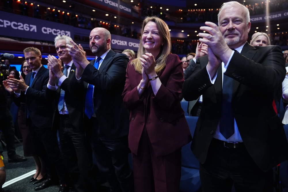 Mrs Badenoch received a standing ovation from the audience following her conference speech (Joe Giddens/PA) (PA Wire)