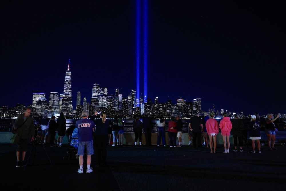 A light display marking 25 years since 9/11 this past September. Nearly 3,000 people were killed on 9/11, making it the deadliest terrorist attack in US history (AFP/Getty)