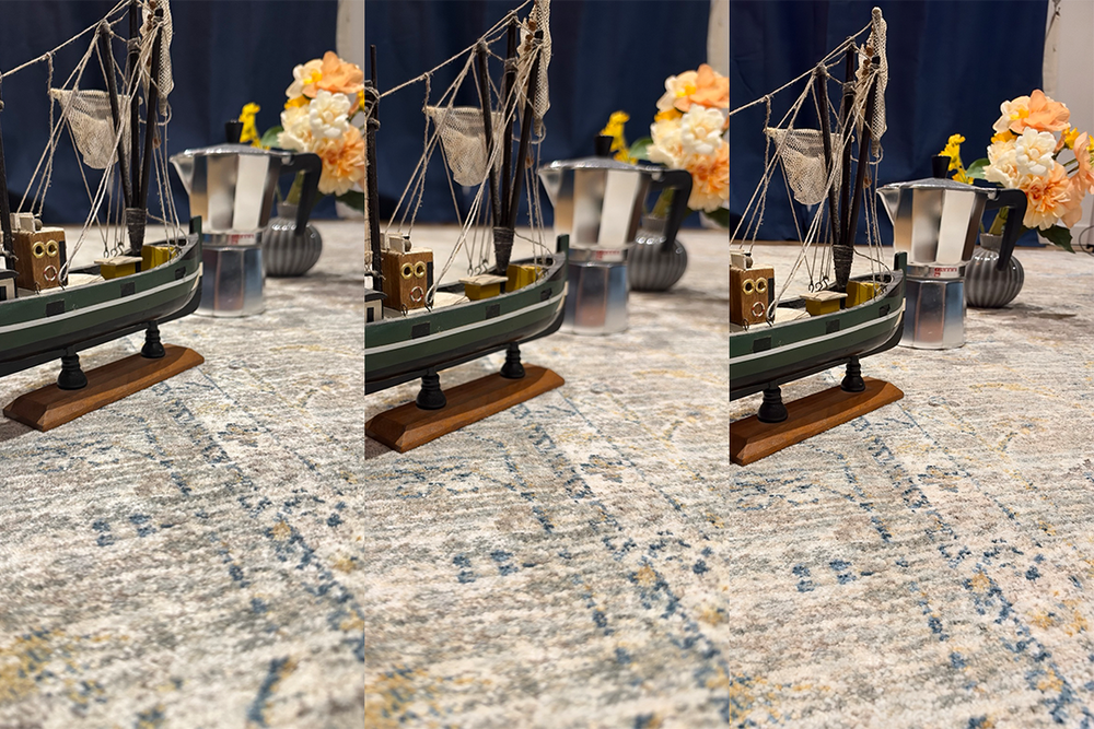 From left: iPhone 15 Pro at f/1.78, iPhone 18 Pro at f/1.48 and iPhone 18 Pro at f/4.0 (Alex Lee/The Independent)