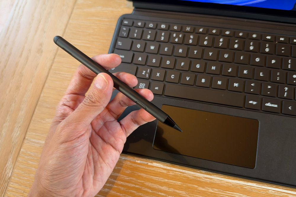 A pen and full-size keyboard are sold separately (Alex Lee/The Independent)