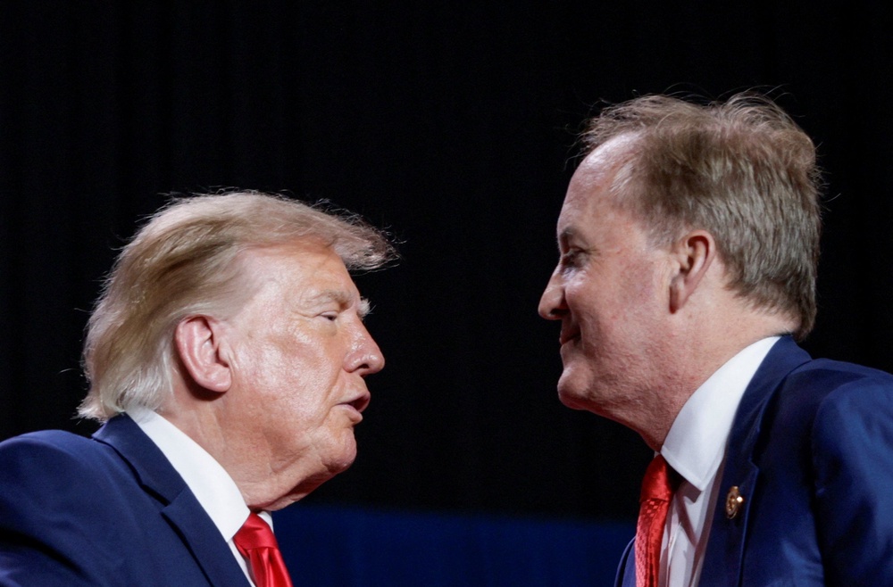 President Trump campaigned alongside Paxton in San Antonio, Texas, Wednesday evening (Reuters)