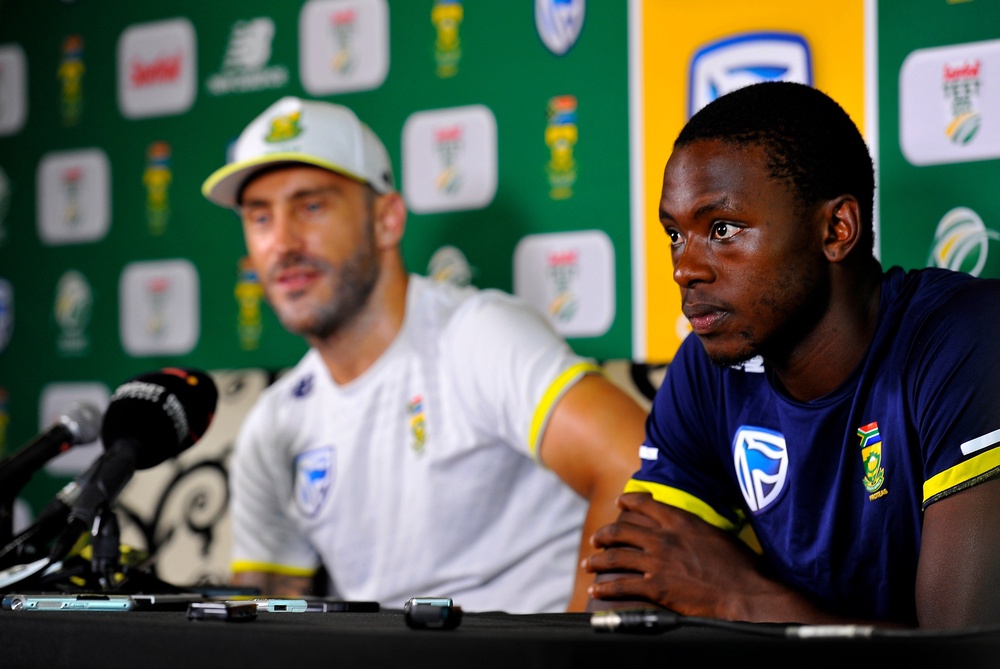 Kagiso Rabada speaks to the media to explain his confrontation with Steve Smith (Getty Images)