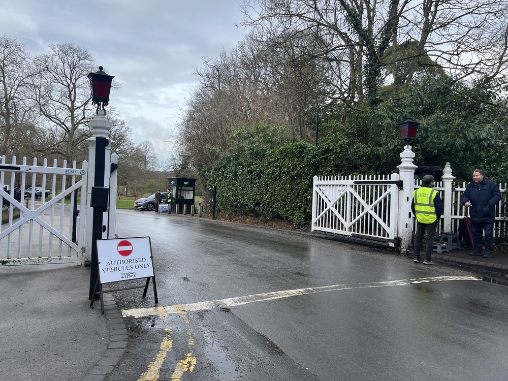 The entrance gates near Royal Lodge, the former home of Andrew Mountbatten-Windsor in Windsor (PA) (PA Archive)