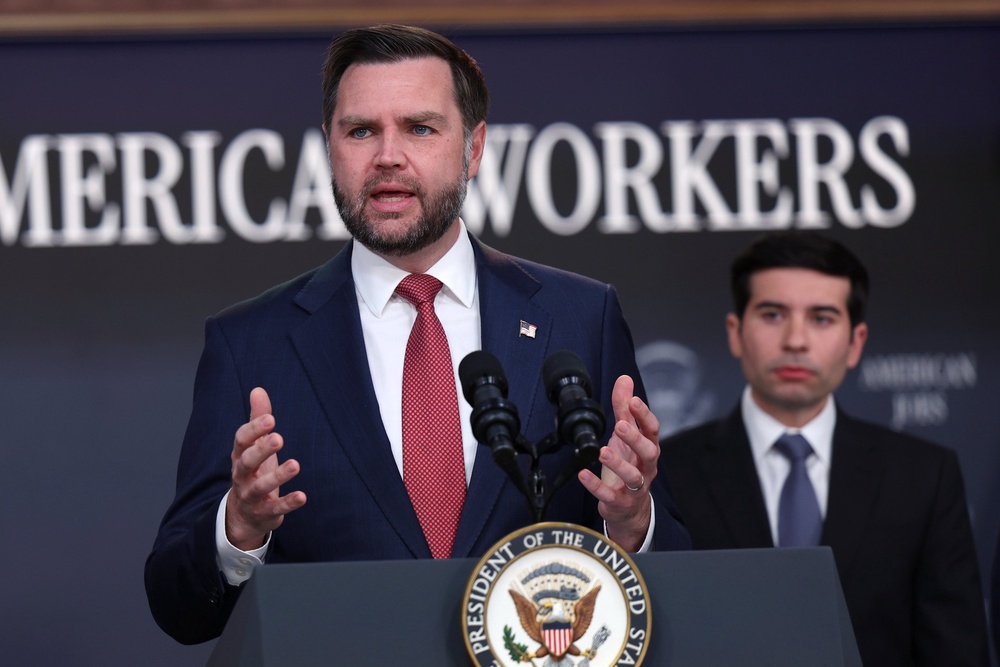 Vance’s comments came during a press conference Thursday where the vice president announced that Microsoft and other tech firms would be temporarily suspended from sponsoring H-1B visa workers seeking green cards (AP)