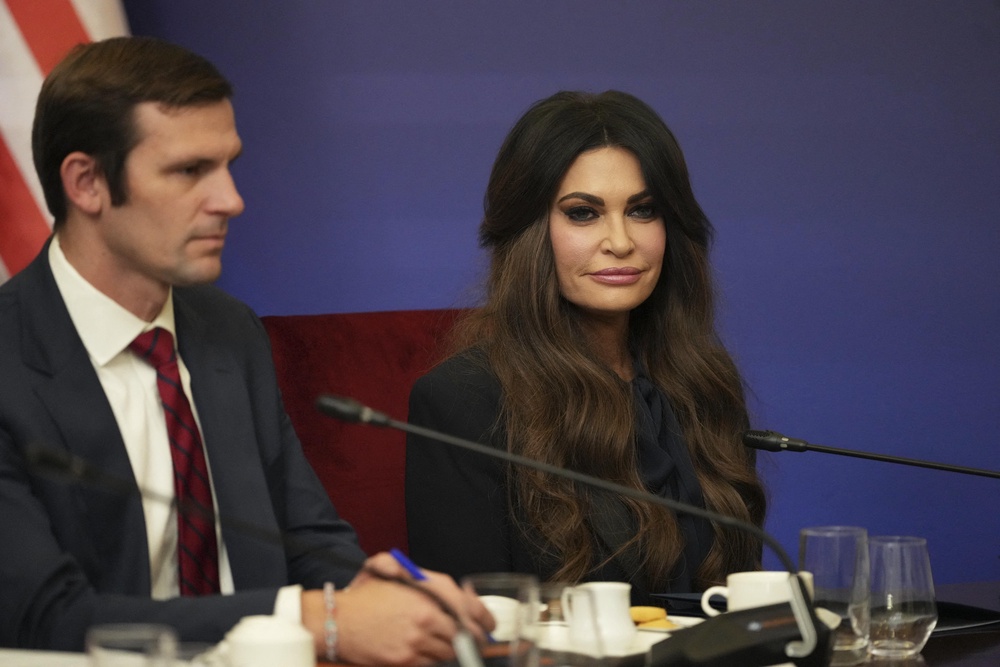 Guilfoyle, the former fiancée of Donald Trump Jr., reportedly asked the donor, who wanted access to the Trump administration, to send $100,000 to pay off her American Express card (Pool/AFP via Getty Images)