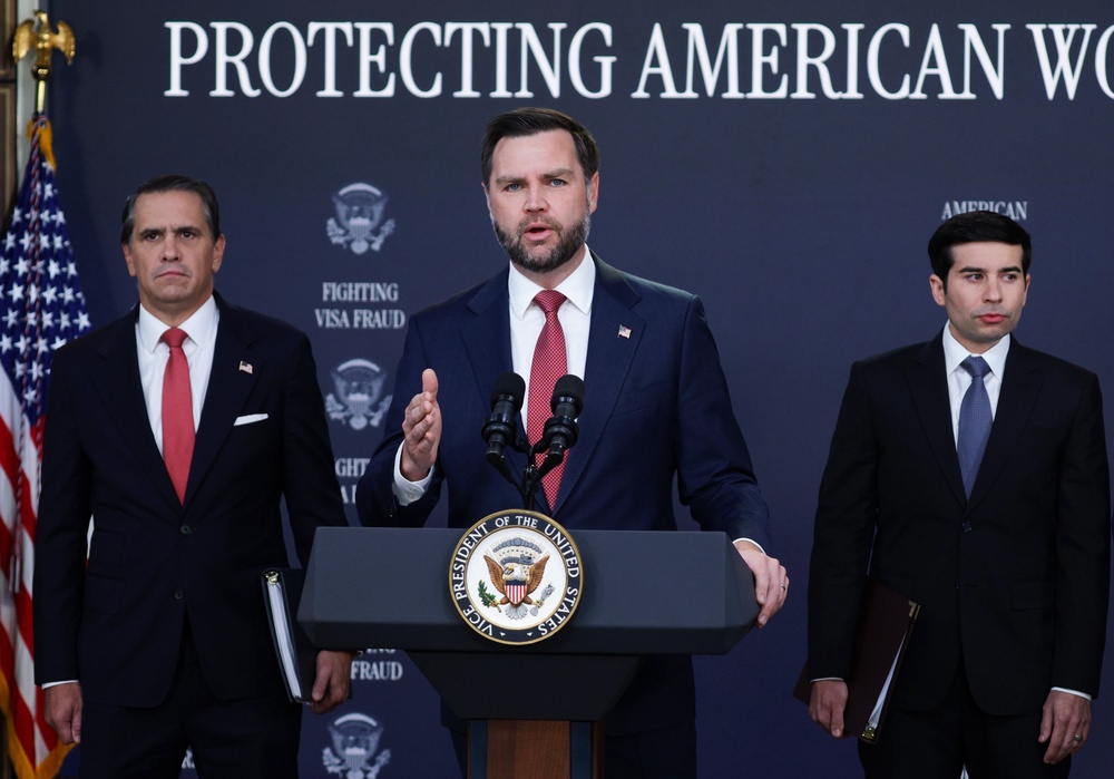 Vice President JD Vance has rebuked anyone selling access to government officials following a bombshell report that accused Kimberly Guilfoyle, the U.S. ambassador to Greece, of texting a donor to President Donald Trump to ask for money (Getty Images)