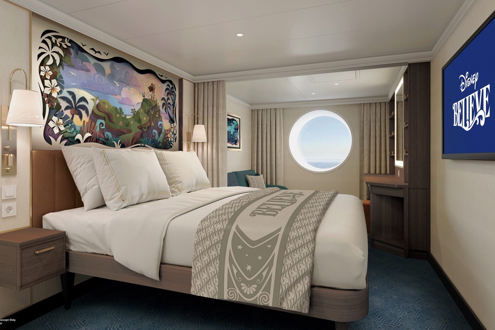Cabins will feature Disney decor (Disney Cruise Line)